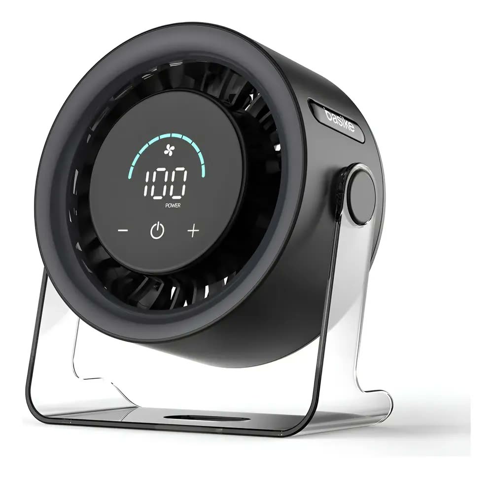 Ventilador de Mesa e Parede Basike Ba-FON342 Turbo com 7 Pás e Bateria de 5000 mAh