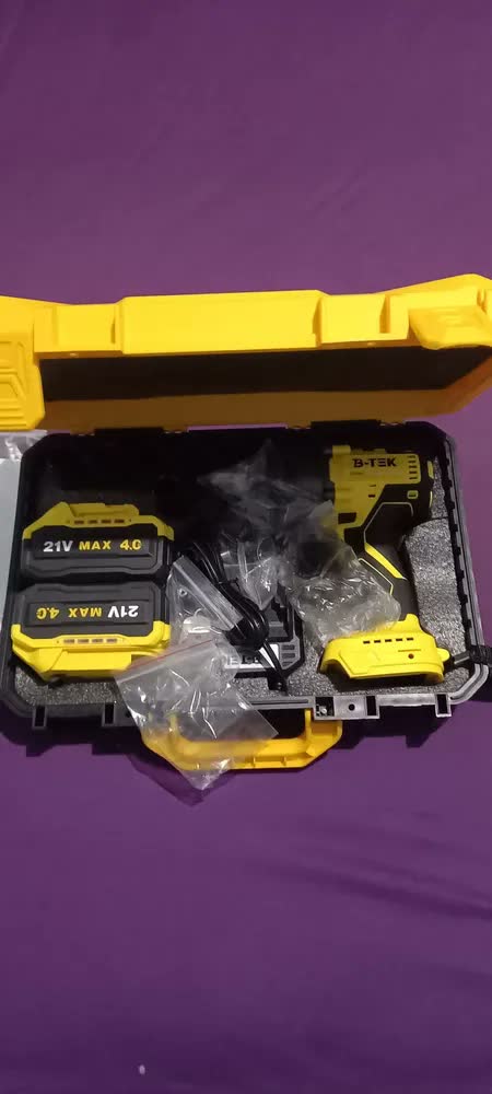foto de Parafusadeira Furadeira Chave De Impacto 21v Brushless 350nm 2 Baterias 4.0ah Led Controle De Velocidade Maleta Premium Kit Completo Potente Profissional Carro Caminhão Moto Industrial Mecanica 3000W