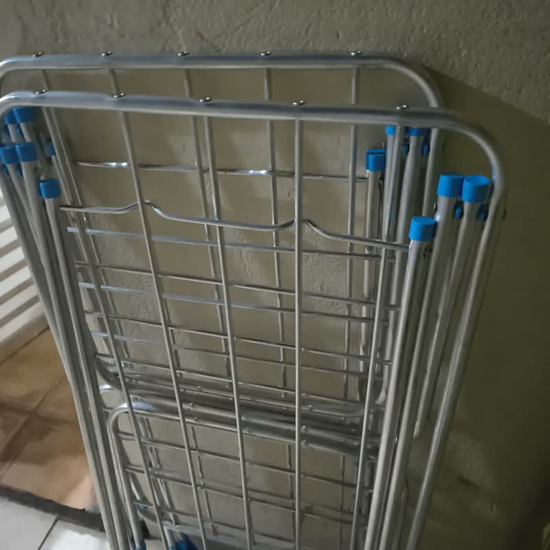 foto de Varal De Chao C/ Abas 100% Aluminio 137cm Reforçado Dobrável Prateado