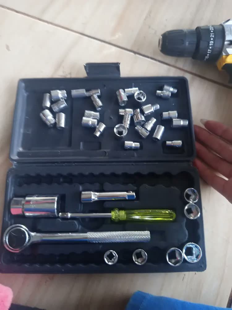 foto de Jogo De Ferramentas 169 Peças Maleta Furadeira Parafusadeira