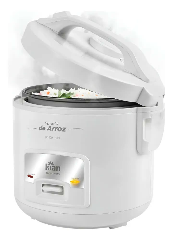 Panela De Arroz Elétrica Kian Branca 5 Xícaras 1l 220v Pa100 Branco