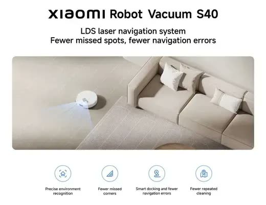 Xiaomi Robot Vacuum S40 Us, cor branca