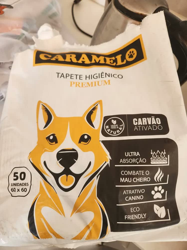 foto de Tapete Higiênico com Carvão Ativado 50 Unidades 60x60 - Caramelo