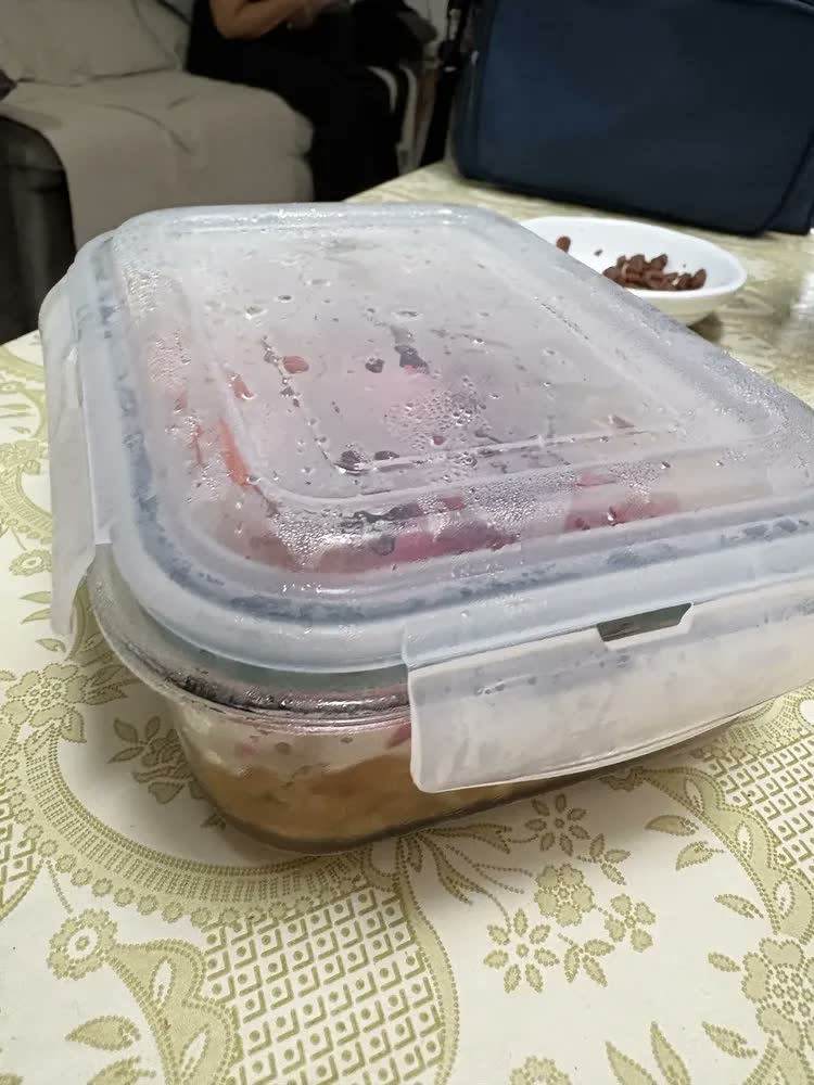 foto de Pote Vidro 1040ml Hermético Com Travas E Silicone Removível Transparente