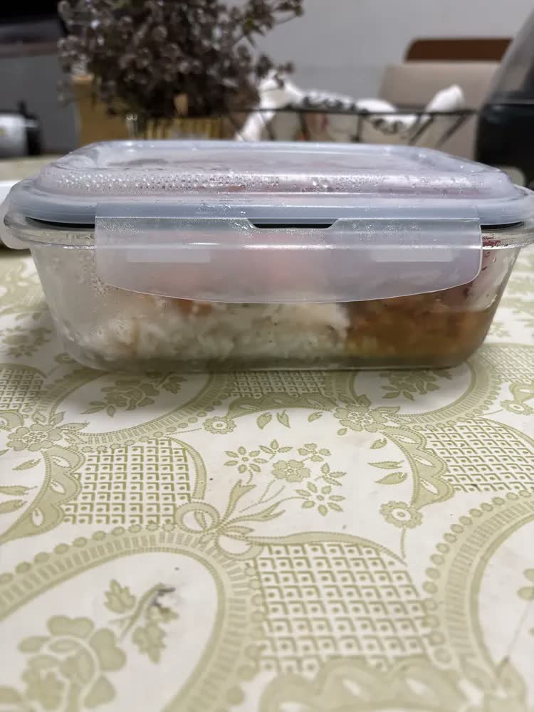 foto de Pote Vidro 1040ml Hermético Com Travas E Silicone Removível Transparente