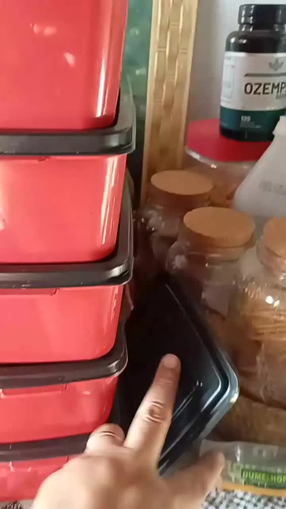 foto de Kit 21 Potes Plásticos Com Tampa Tamanhos Variados Livre Bpa