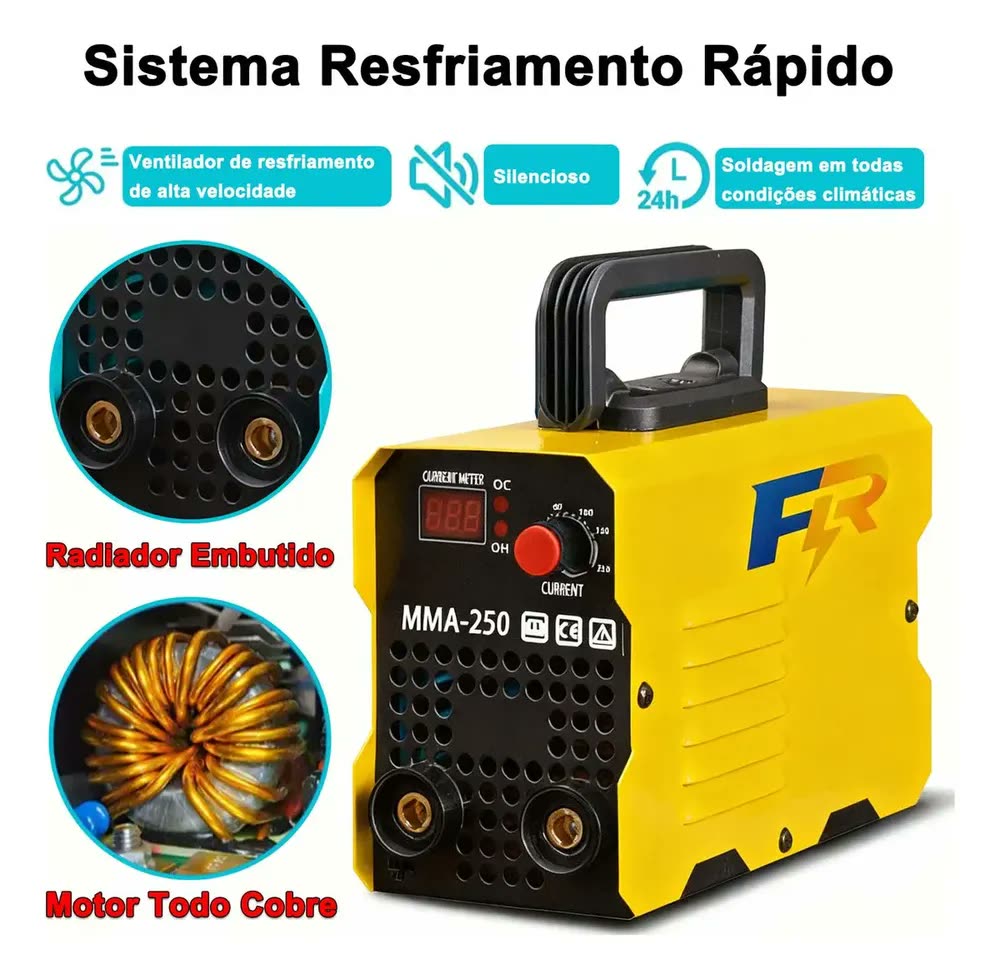 110v/220v Máquina Solda Inversora Profissional Portátil E Potente Eletrica Eletrodo Mma Frequência 50/60 Hz