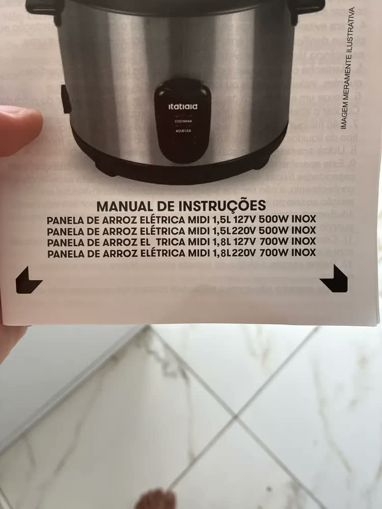 foto de Panela De Arroz Elétrica 10 Xícaras 1.8 Litros Prateado