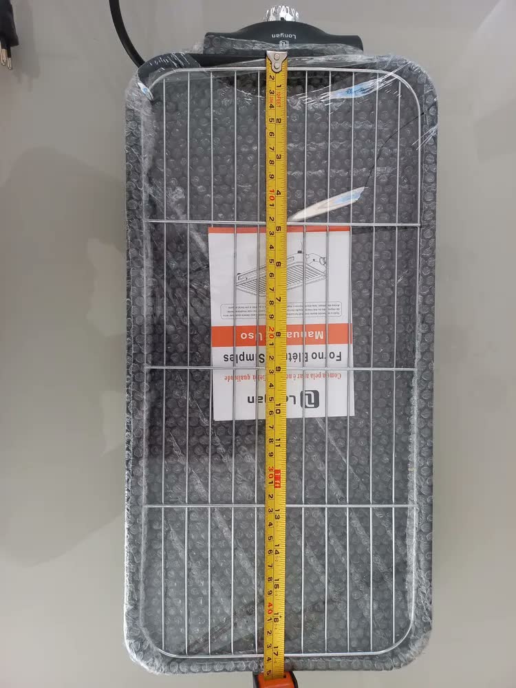 foto de Churrasqueira Elétrica Para Apartamento LONYAN 1500W com 5 Níveis de Temperatura e Antiaderente Verde