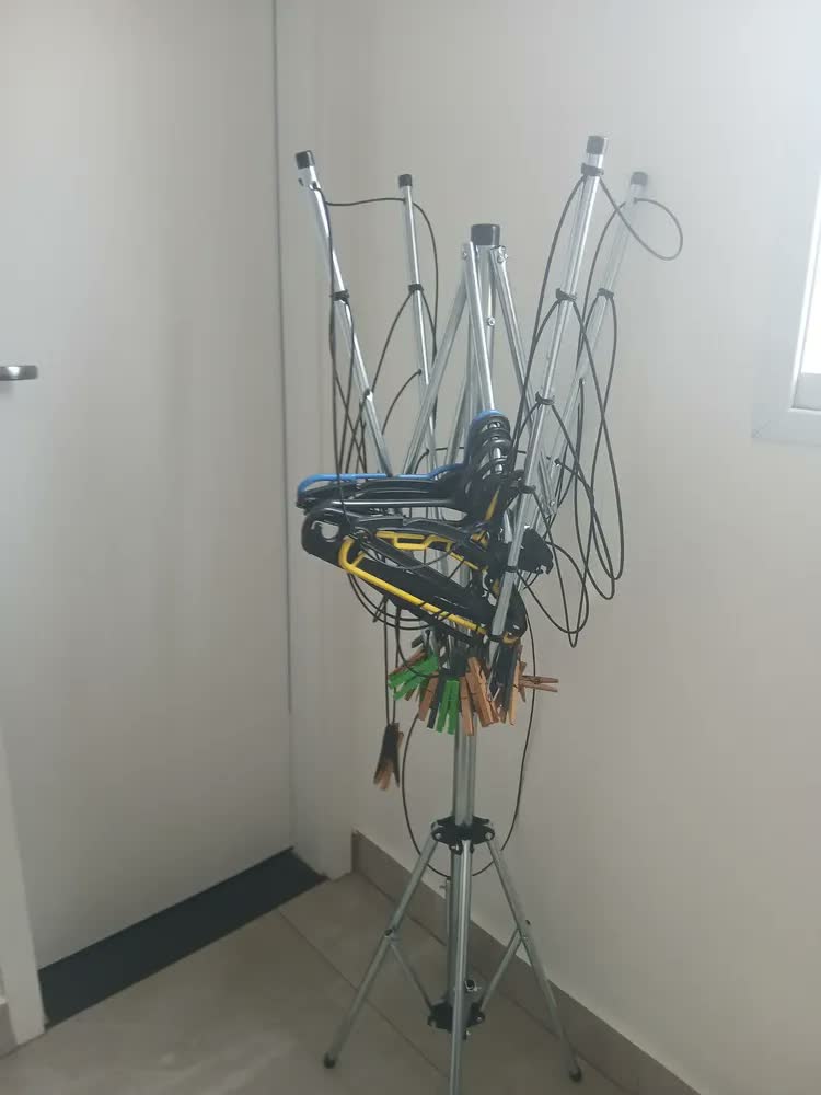 foto de Varal de Chão GILEUS Aço Carbono Giratório 6 Cordas Portátil Apartamento