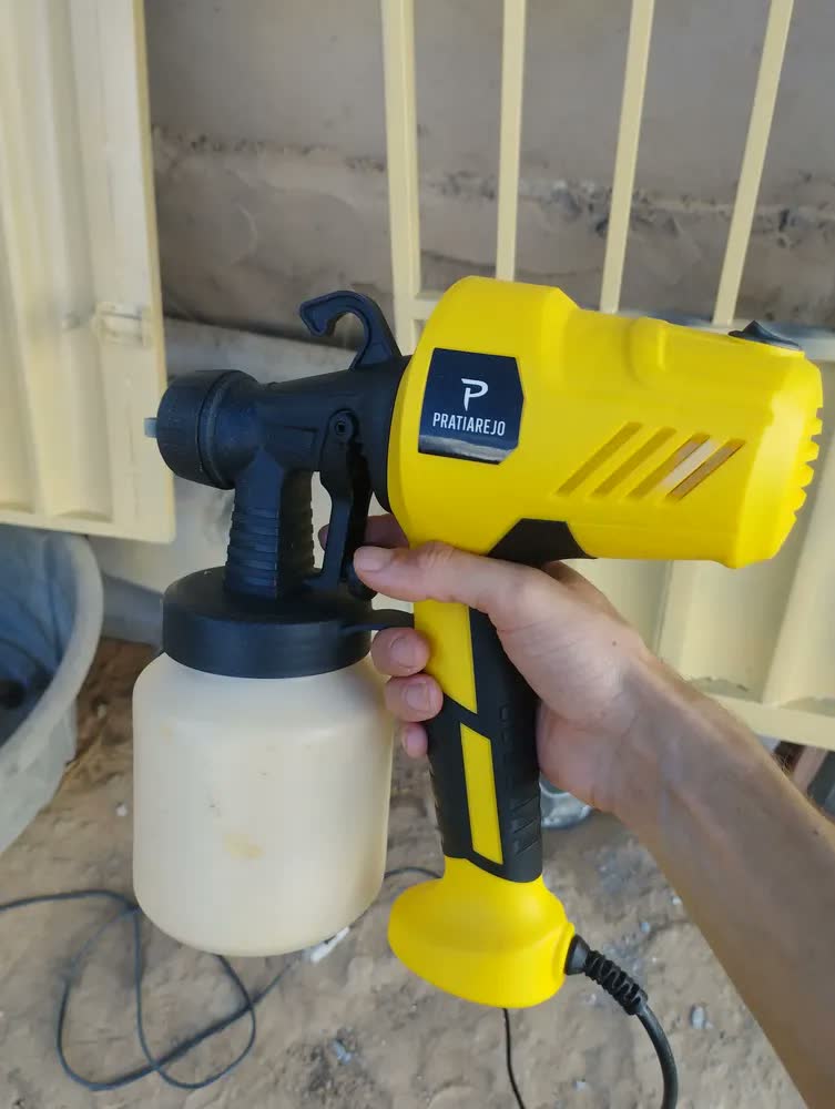 foto de Pistola De Pintura 400w Profissional Elétrica Pulverizadora 800ml Regulações De Spray Prevenção De Refluxo Para Projetos De Renovação Doméstica Colpaq