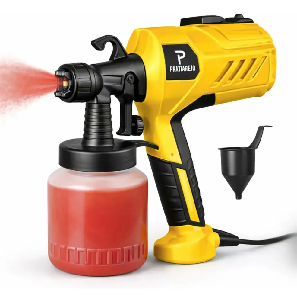 Pistola De Pintura 400w Profissional Elétrica Pulverizadora 800ml Regulações De Spray Prevenção De Refluxo Para Projetos De Renovação Doméstica Colpaq