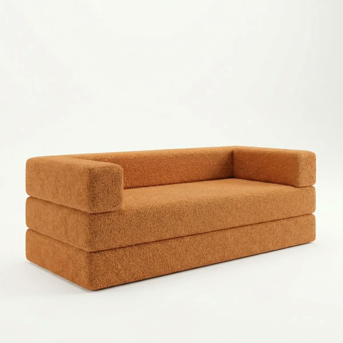 foto de Sofá Cama Casal 3 Lugares Retrátil Moderno Reclinável Boucle