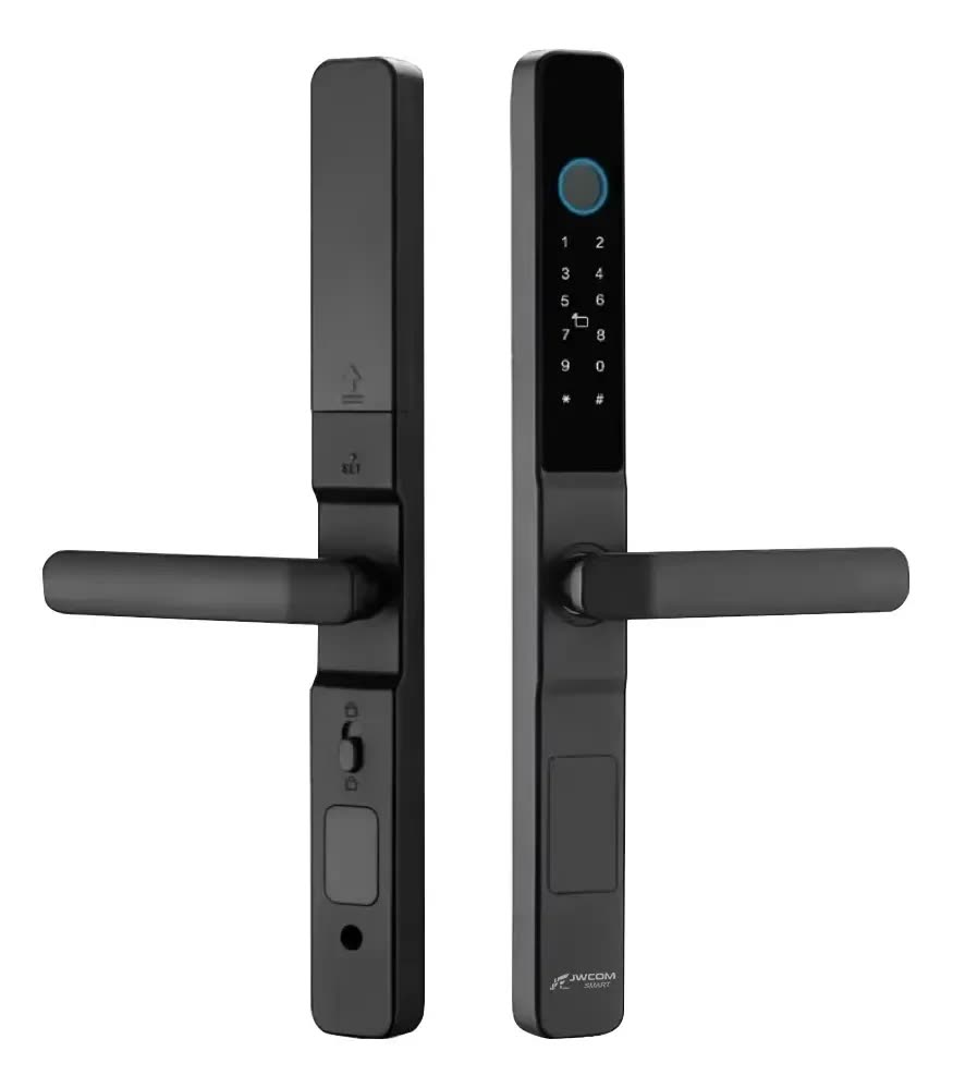 Fechadura Digital FD11 Externa Jwcom Tuya WiFi IP66 Embutir Biométrica Porta