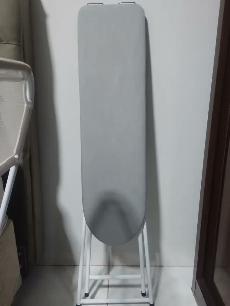 foto de Tabua De Passar Roupa Reforçada Com Suporte P/ Ferro 90x25cm Lisa Cinza