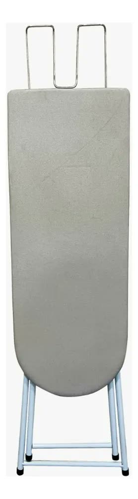 Tabua De Passar Roupa Reforçada Com Suporte P/ Ferro 90x25cm Lisa Cinza