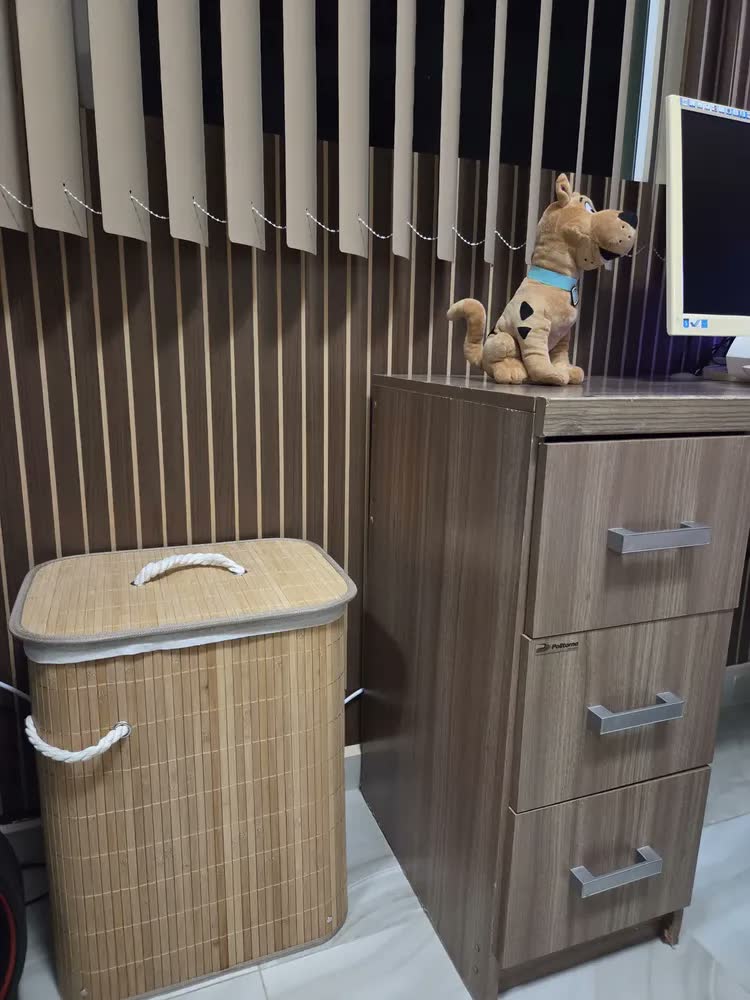 foto de Cesto De Roupa Bambu Natural Dobrável Retangular Com Tampa E Forro 50L Espaçoso Ideal Para Organizar Roupas, Toalhas E Peças Do Dia A Dia