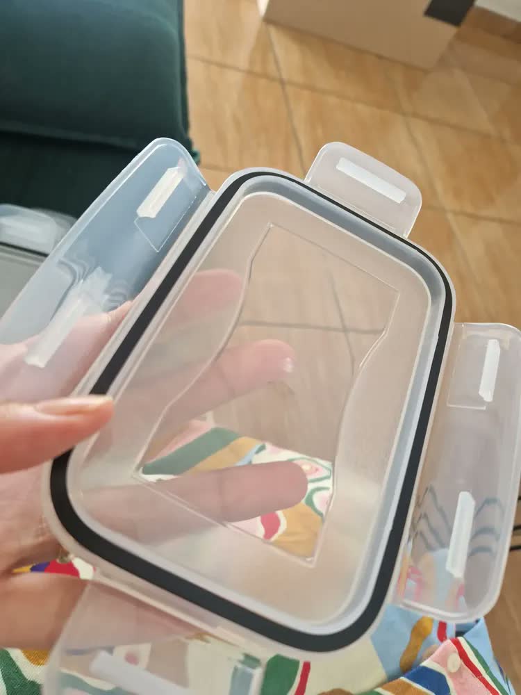 foto de Vie Idéale Kit 16 Potes Herméticos Mantimentos Quadrado Cozinha Tampa Trava
