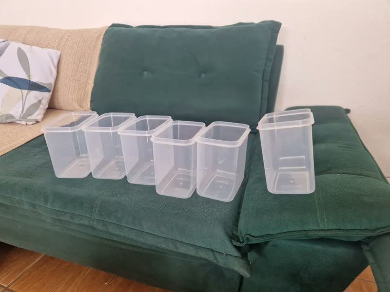 foto de Vie Idéale Kit 16 Potes Herméticos Mantimentos Quadrado Cozinha Tampa Trava