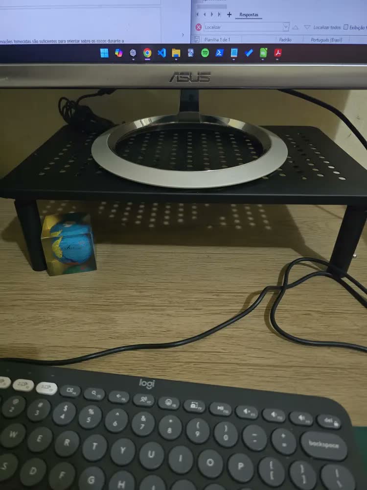 foto de Suporte para Monitor E Notebook Elevado Base Preto