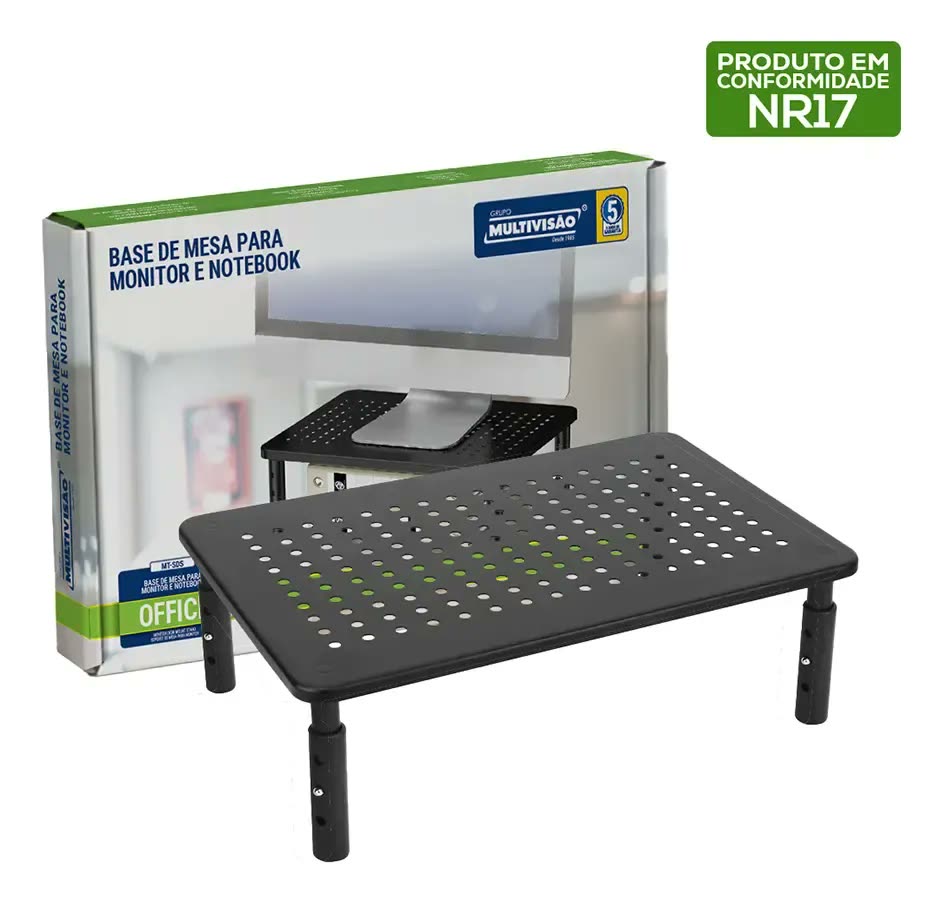Suporte para Monitor E Notebook Elevado Base Preto