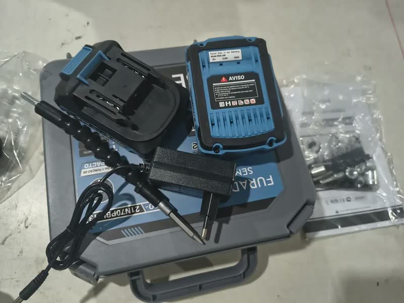 foto de Furadeira Parafusadeira Impacto 3 Em 1 Brushless 13mm Dobevi Azul 127/220v 60hz