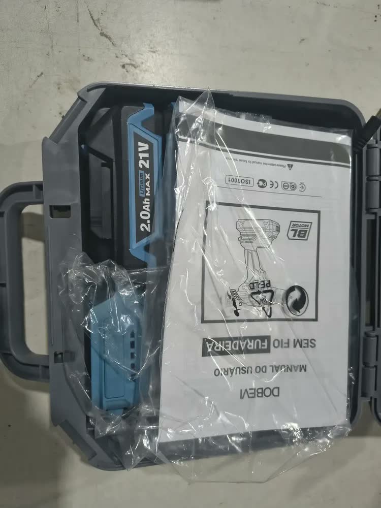 foto de Furadeira Parafusadeira Impacto 3 Em 1 Brushless 13mm Dobevi Azul 127/220v 60hz