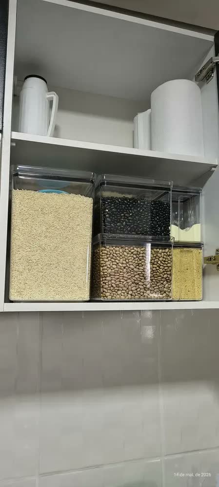 foto de Pote Hermético Lumini 2kg Feijão/arroz Moderno Transparente