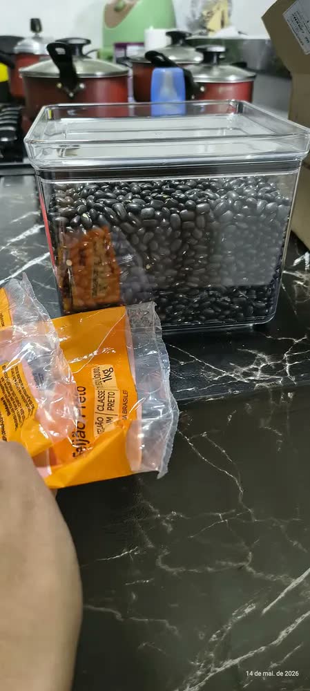 foto de Pote Hermético Lumini 2kg Feijão/arroz Moderno Transparente
