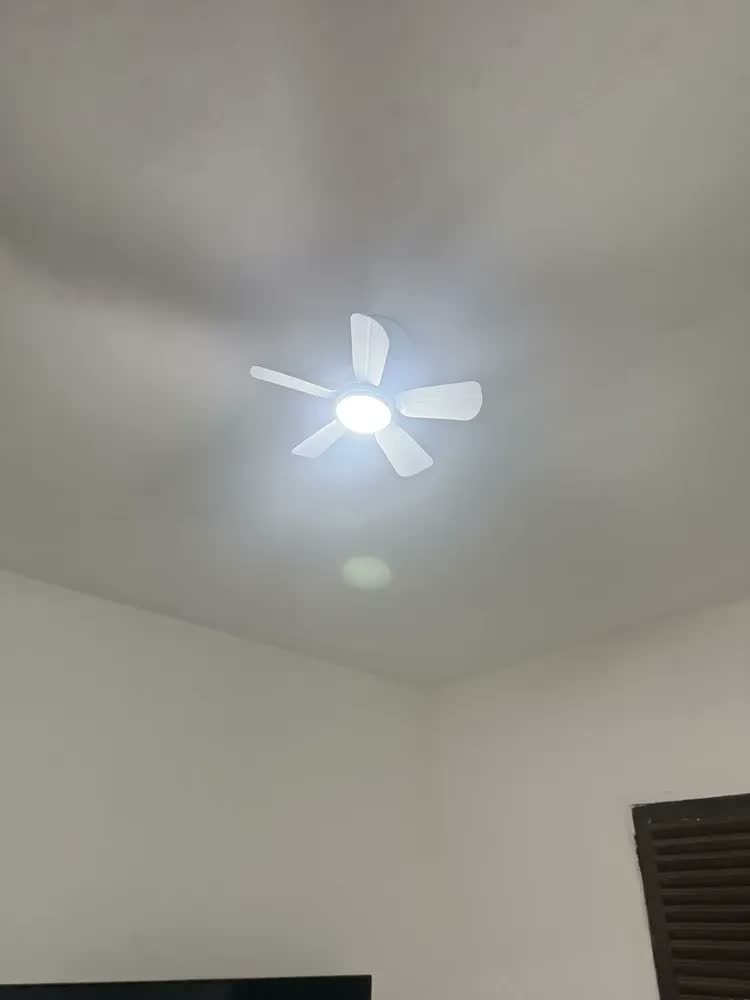 foto de Ventilador Teto E27 Lâmpada Led Silencioso 45 80w 45 Cm 80w