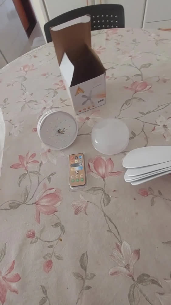 foto de Ventilador Teto E27 Lâmpada Led Silencioso 45 80w 45 Cm 80w