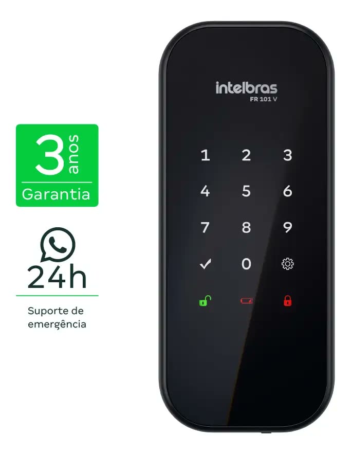 foto de Fechadura Digital De Sobrepor Fr 101 V Preta Intelbras