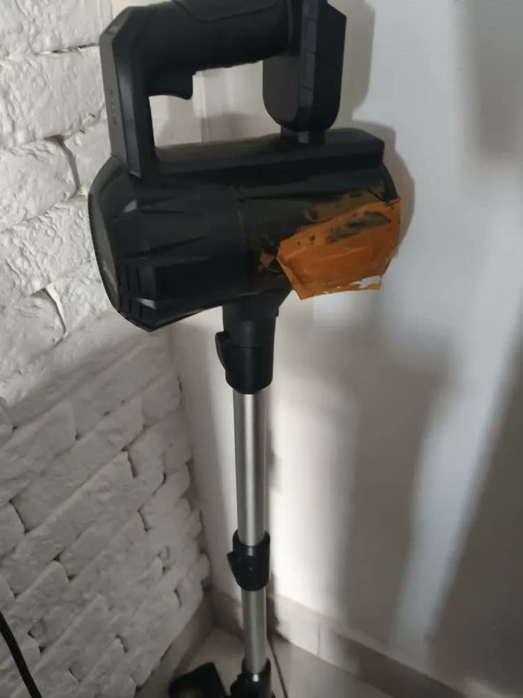 foto de Aspirador De Pó Sem Fio Vertical Longa Duração 21v 3 Em 1 Portatil Potente Sucção 19Kpa Motor Brushless Preto 110/220v Bivolt KeIns