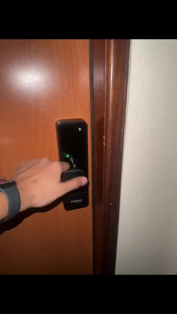 foto de Fechadura Inteligente de Embutir com Maçaneta MFD 3000 D Intelbras
