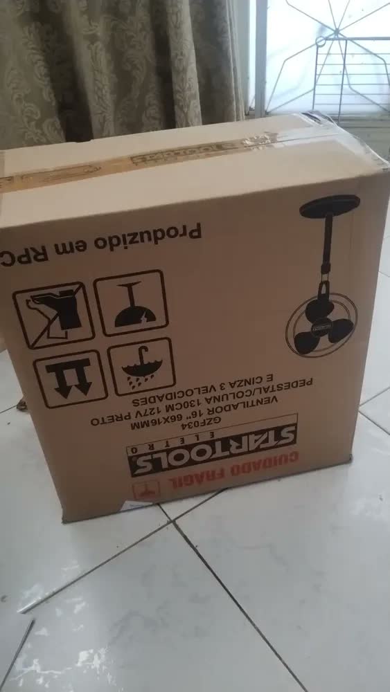 foto de Ventilador Coluna Pedestal 45w 3 Pás Torre Ajustável 130cm Preto Kit Com 2