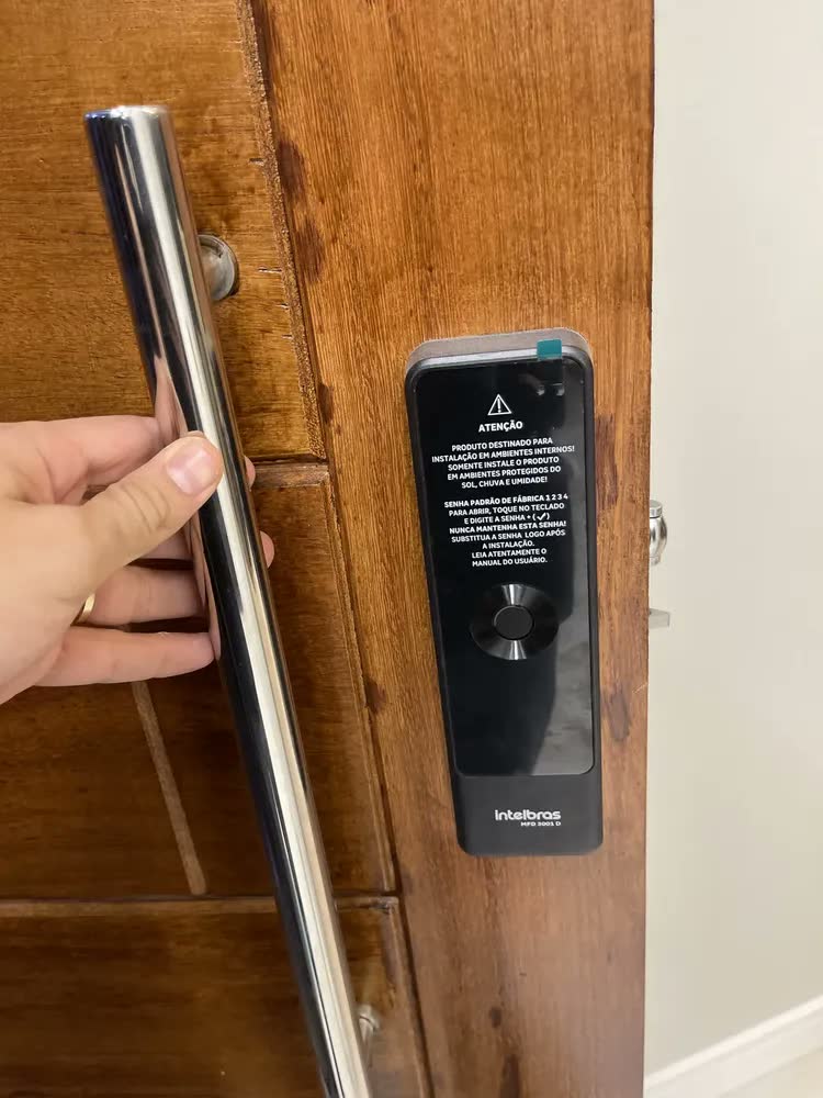 foto de Fechadura Inteligente De Embutir Sem Maçaneta Mfd 3001 D Intelbras