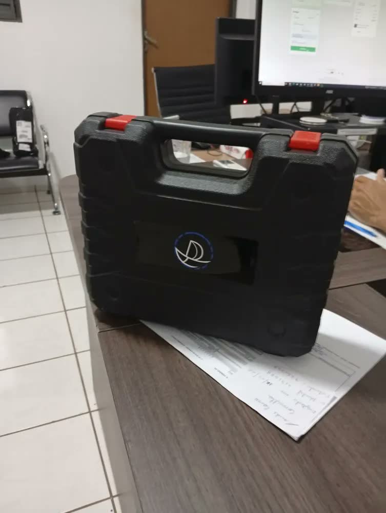 foto de Parafusadeira Furadeira Impacto 3 Funções Sem Fio 2 Baterias Amarelo 50hz/60hz
