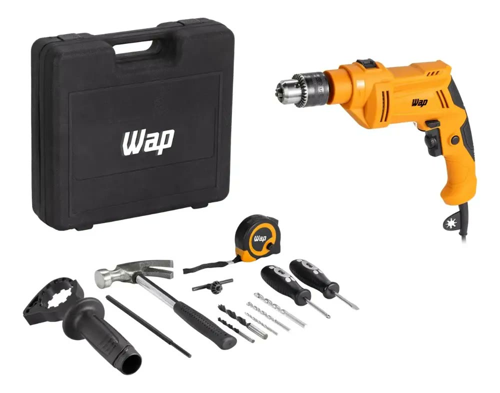 Parafusadeira E Furadeira De Impacto 700w Wap Wf 700k10 W2