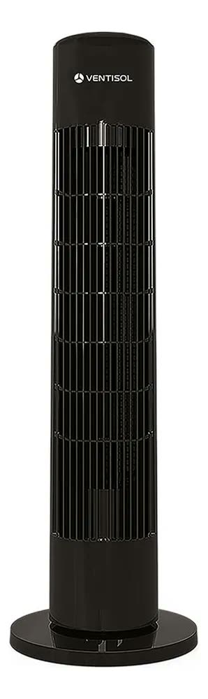 Ventilador de Torre Ventisol Fênix Preto com Controle Remoto e Oscilação