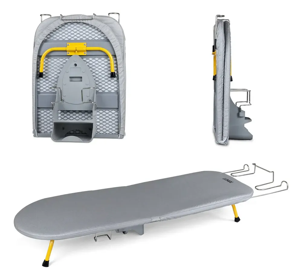 foto de LUMAI Tabua De Passar Roupa Ferro Passadeira Manchester de Mesa Portátil Dobravel com 89cm - Estrutura Premium