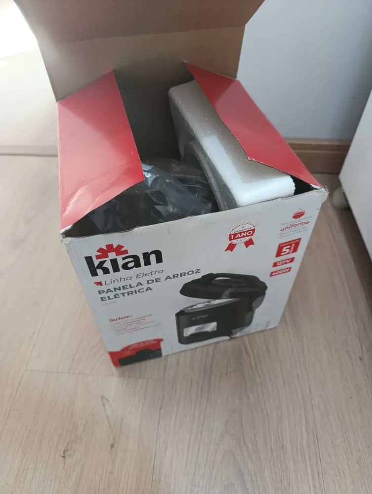 foto de Panela De Arroz Elétrica Inox 5 Xícaras 400w Kian Preto 60