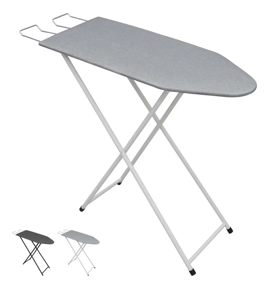 Tábua De Passar Roupa Forte Dobrável Reforçada Profissional Cor Branco/prata