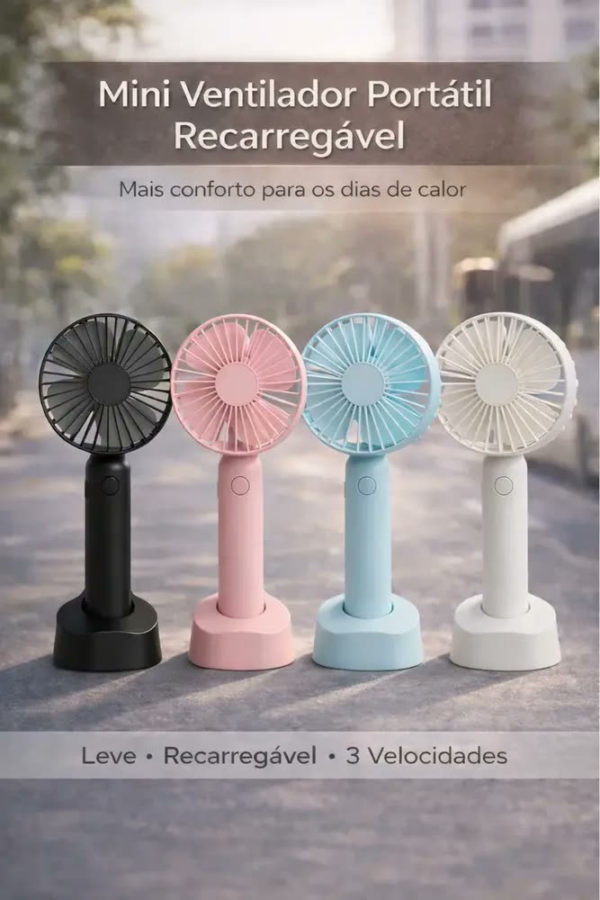 foto de Mini Ventilador De Mão Portátil Skin Care Recarregável Usb Forte Silencioso 3 Velocidades Ventinho Skin Care Mesa Viagem Escritório Salão Trabalho Academia Menopausa Maquiagem Pequeno Branco