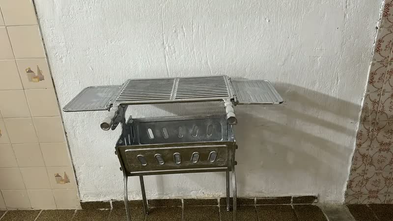 foto de Churrasqueira Portátil 80cm Mund Alumínio Reforçado 2 Suport Cinza