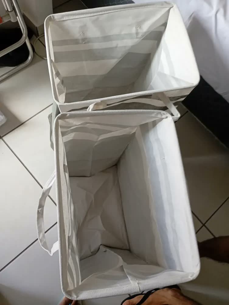 foto de Cesto Saco De Compras Brinquedo Roupa Suja Grande Dobrável