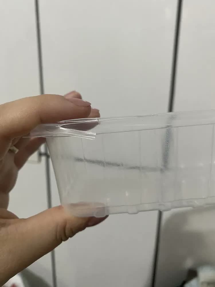 foto de 24 Marmitas 500ml Comida Fitness Pote Descartável Retangular Plástico Freezer Microondas Com Tampas - Montza