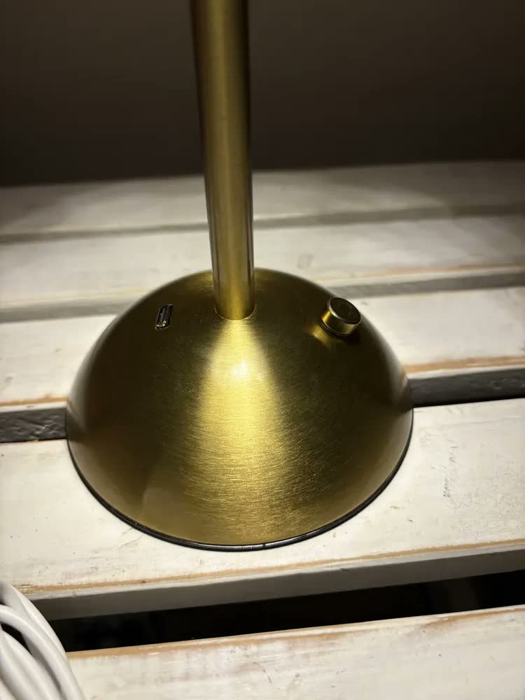 foto de Luminária Mesa Abajur Led Touch Recarregável Usb Barra Led Sensor Sem Fio 3 Cor Rosa Yesop
