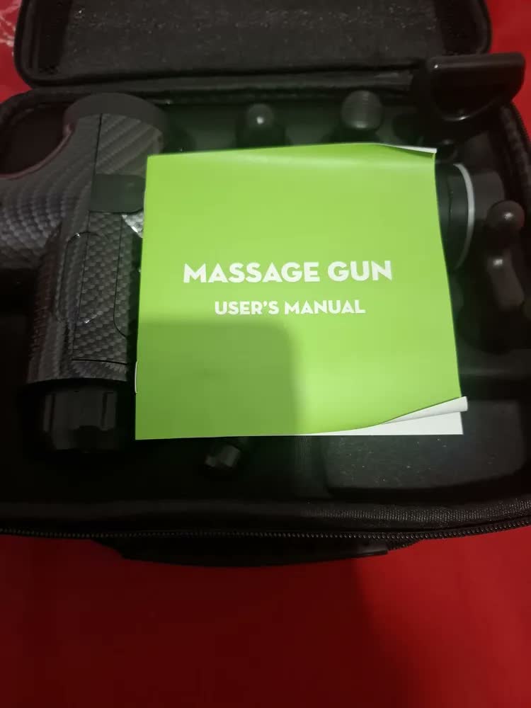 foto de Massageador Pistola Liberação Miofascial Muscular Carbono Preto