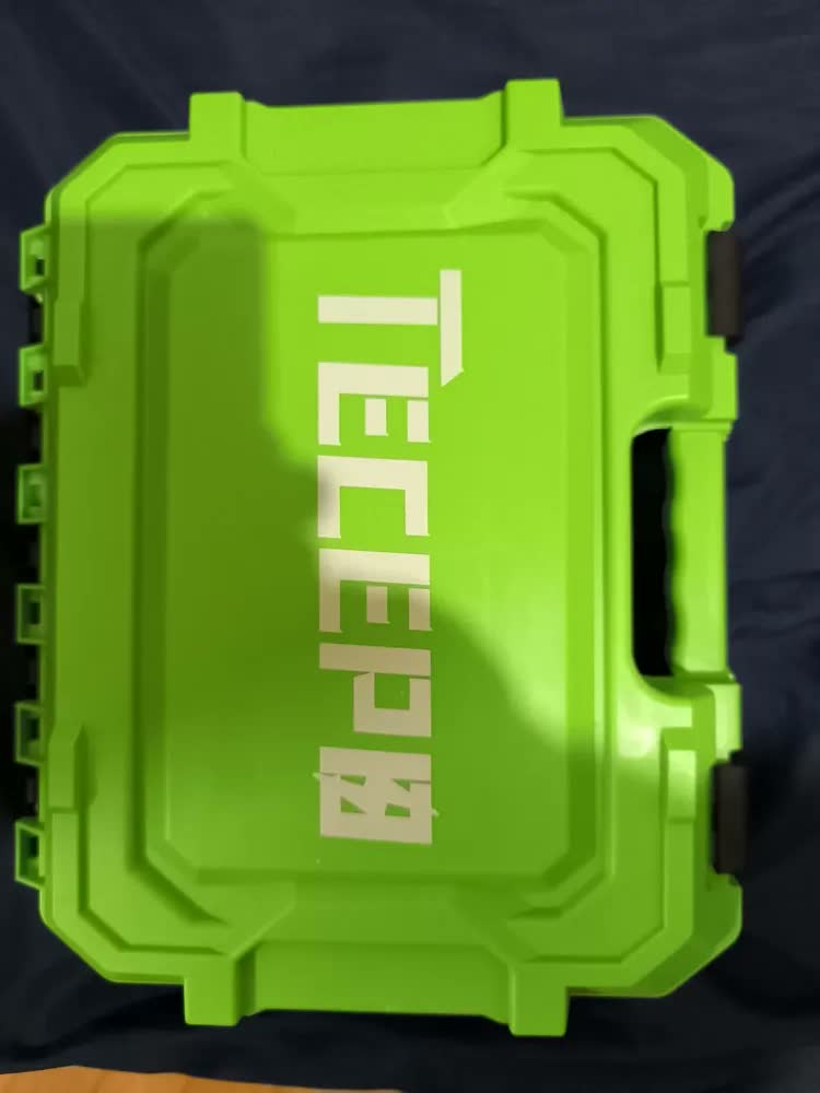 foto de Furadeira Parafusadeira Brushless Com 2 Baterias 2 Ah Tecepo Verde-limão 60hz