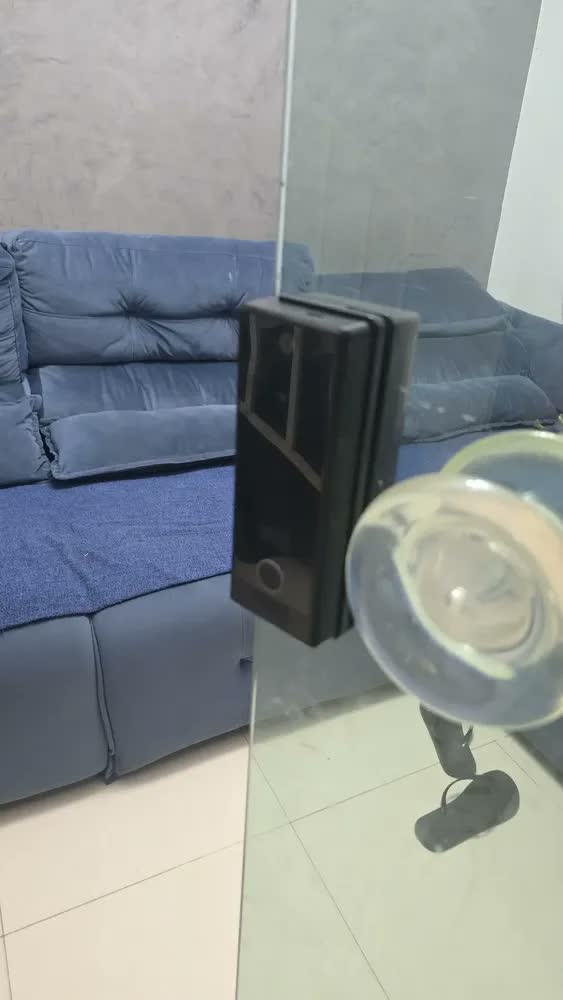 foto de Fechadura Digital Porta Vidro Dupla ou Porta Convencional Batente de Alvenaria CA611 Knup bluetooth Biometria App Haha Lock Eletronica